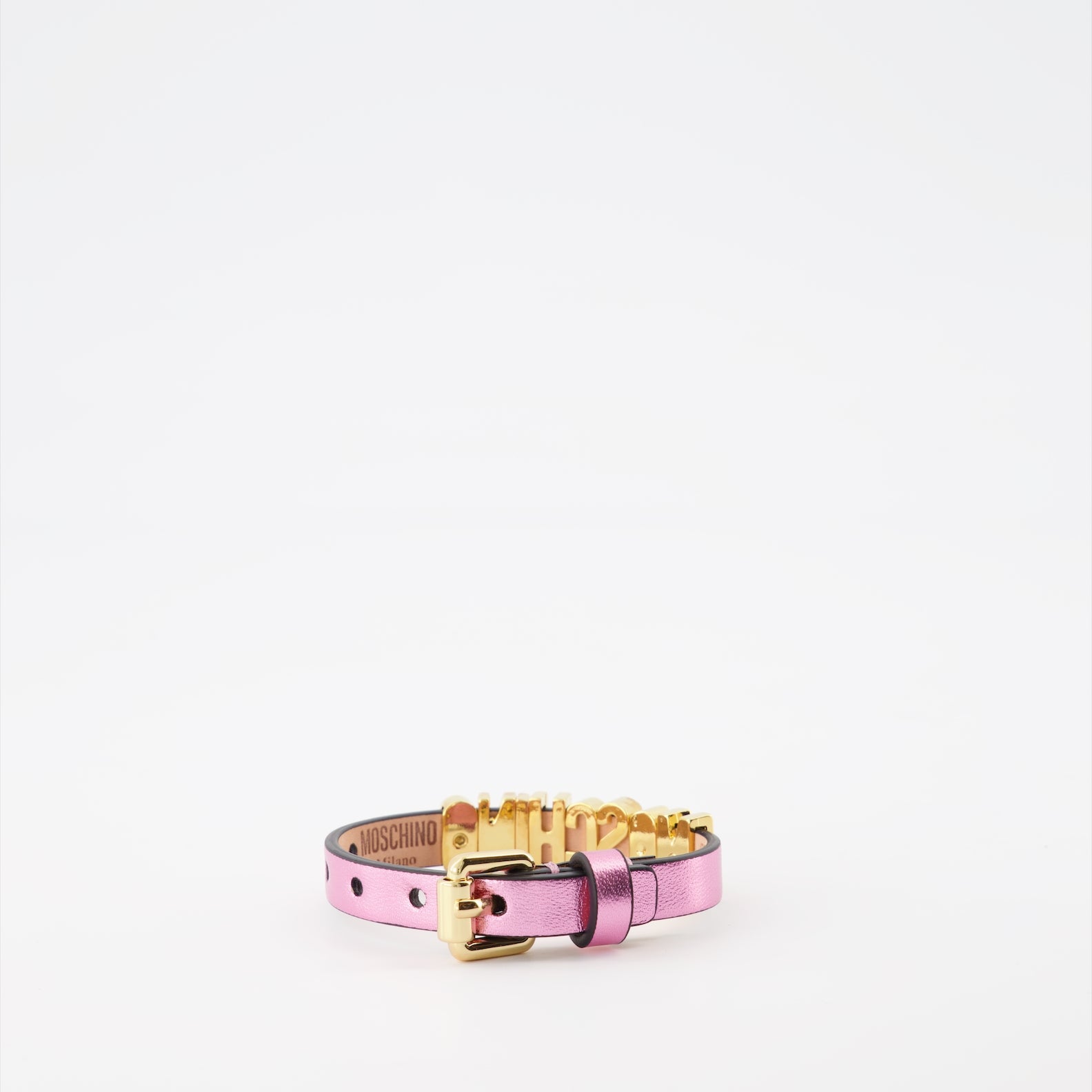 Bijoux Bracelet en cuir Moschino Rose Femme