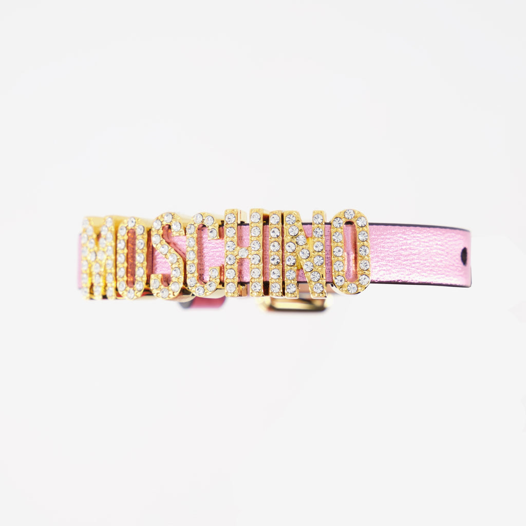 Bijoux Bracelet en cuir Moschino Rose Femme