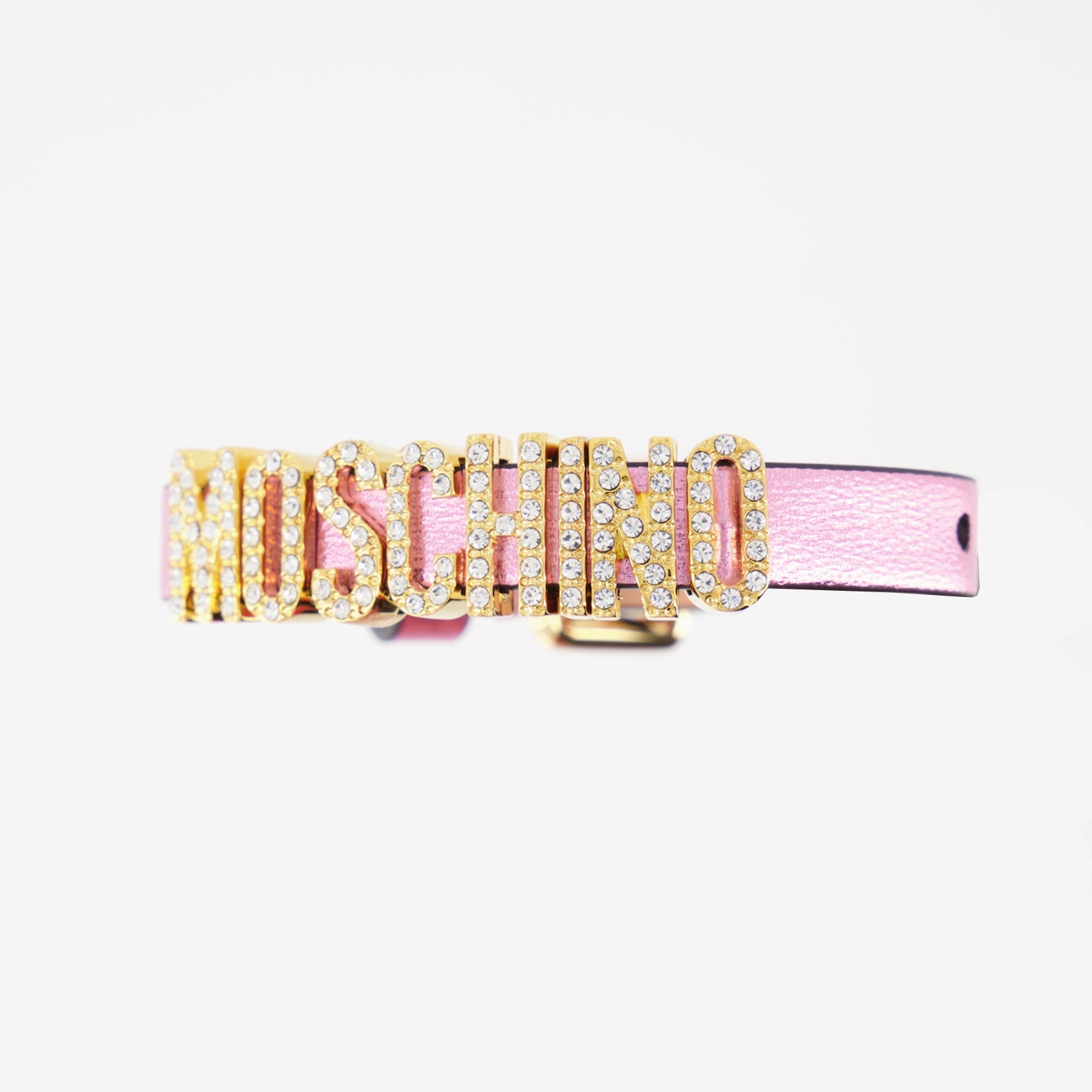 Bijoux Bracelet en cuir Moschino Rose Femme