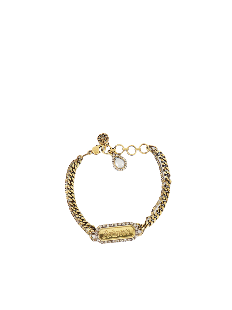 Bijoux Bracelet McQueen Graffiti Alexander McQueen Doré Femme