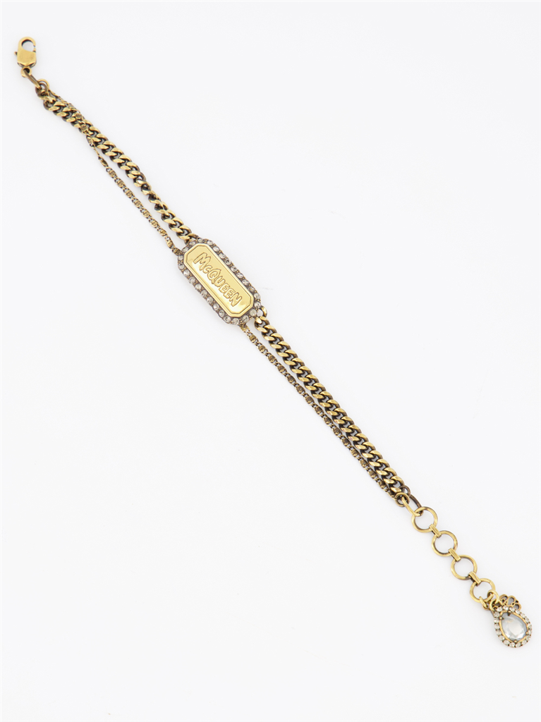 Bijoux Bracelet McQueen Graffiti Alexander McQueen Doré Femme