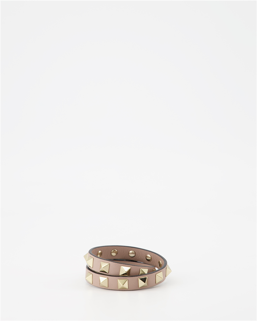 Joyería Bracelet Rockstud double Valentino Garavani Beige Femme