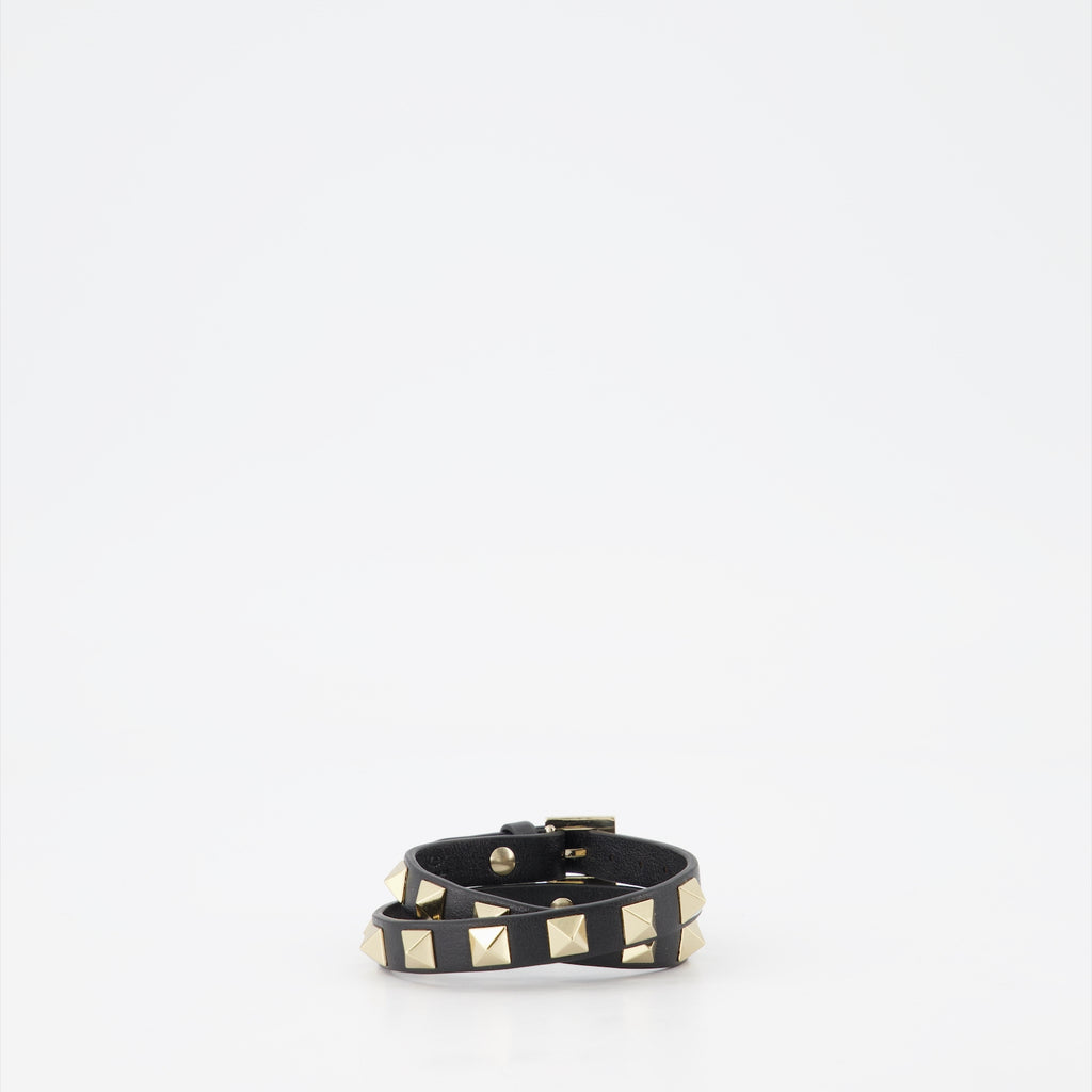 Joyería Bracelet Rockstud double Valentino Garavani Negro Femme