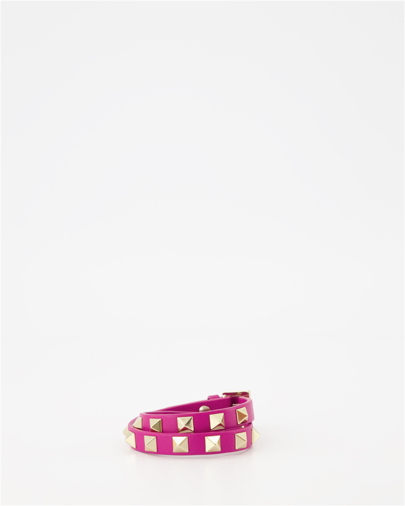 Bijoux Bracelet Rockstud double Valentino Garavani Rose Femme
