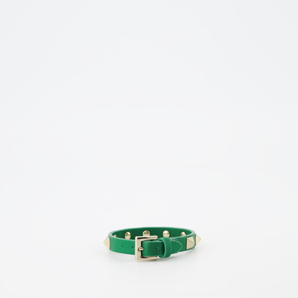 Bijoux Bracelet Rockstud Valentino Garavani Vert Femme