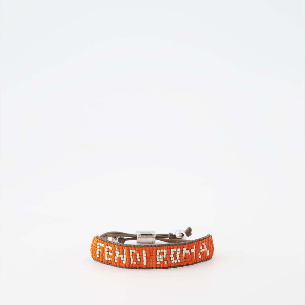 Bijoux Bracelet Signature Fendi Orange Homme