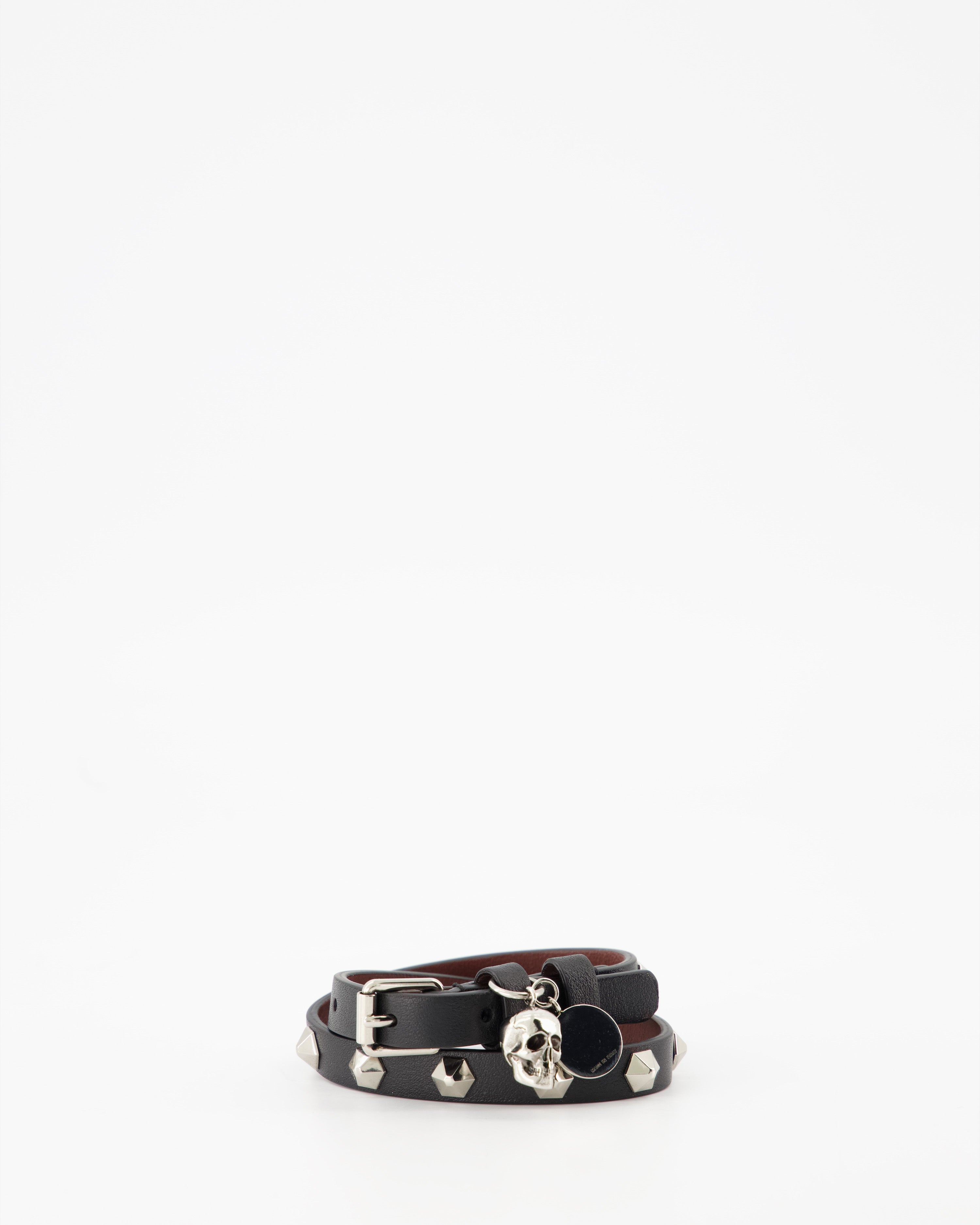 Bijoux Bracelet Skull Alexander McQueen Noir Homme