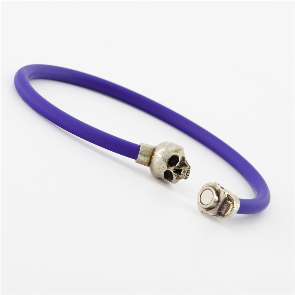 Bijoux Bracelet Skull Alexander McQueen Bleu Homme