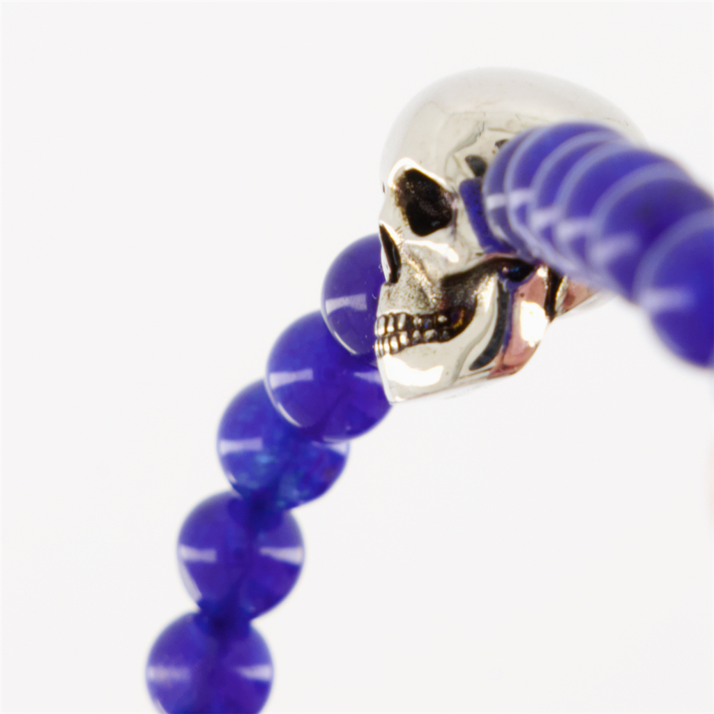 Bijoux Bracelet Skull Alexander McQueen Bleu Homme