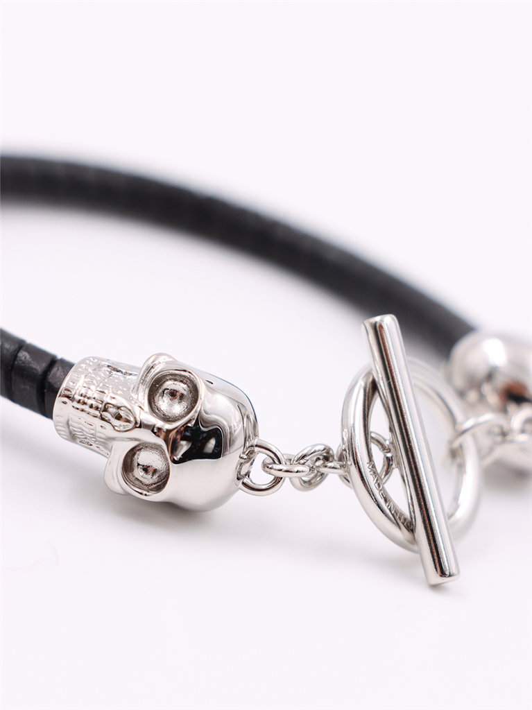 Bijoux Bracelet Skull Alexander McQueen Noir Homme