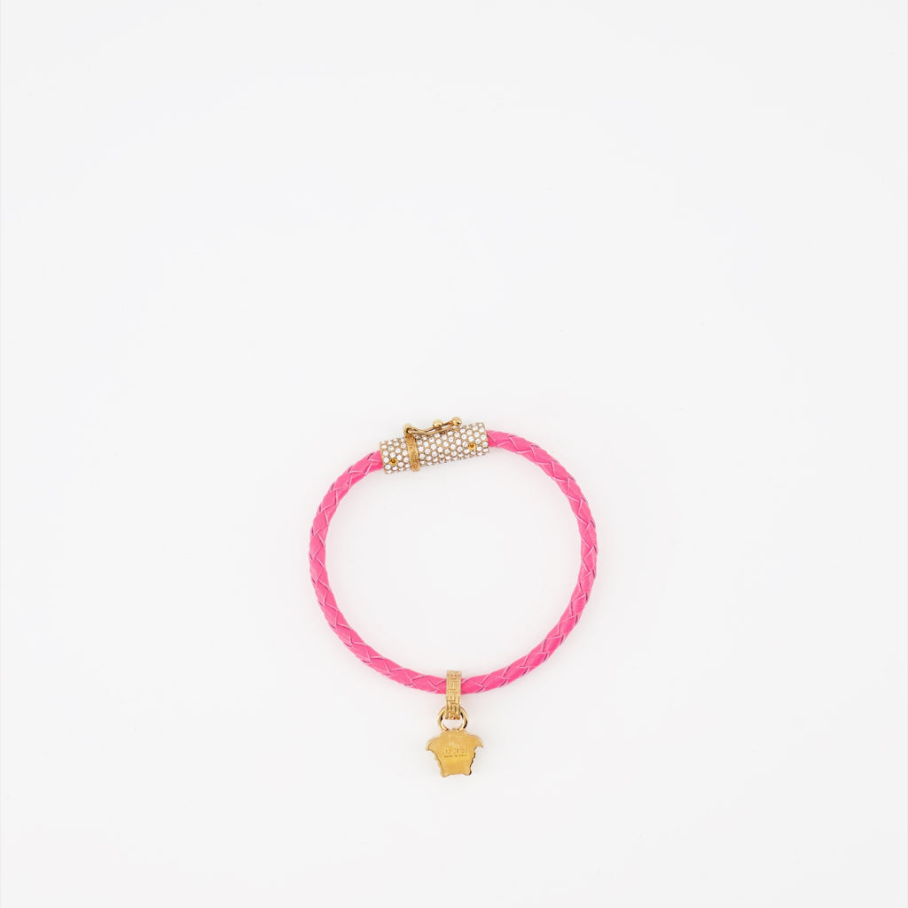 Bijoux Bracelet tressé Medusa Versace Rose Femme