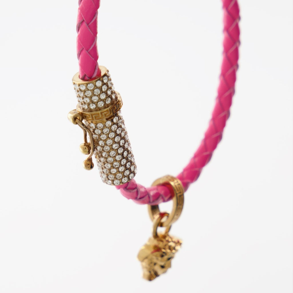 Bijoux Bracelet tressé Medusa Versace Rose Femme