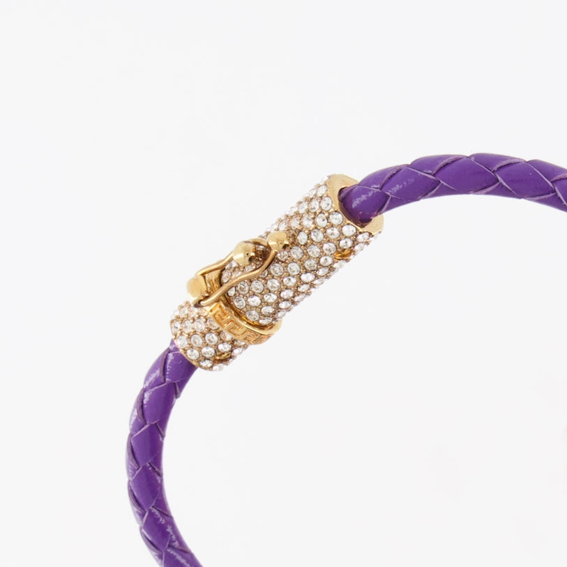 Bracelet tressé Medusa violet