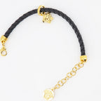Bijoux Bracelet tressé Medusa Versace Noir Femme
