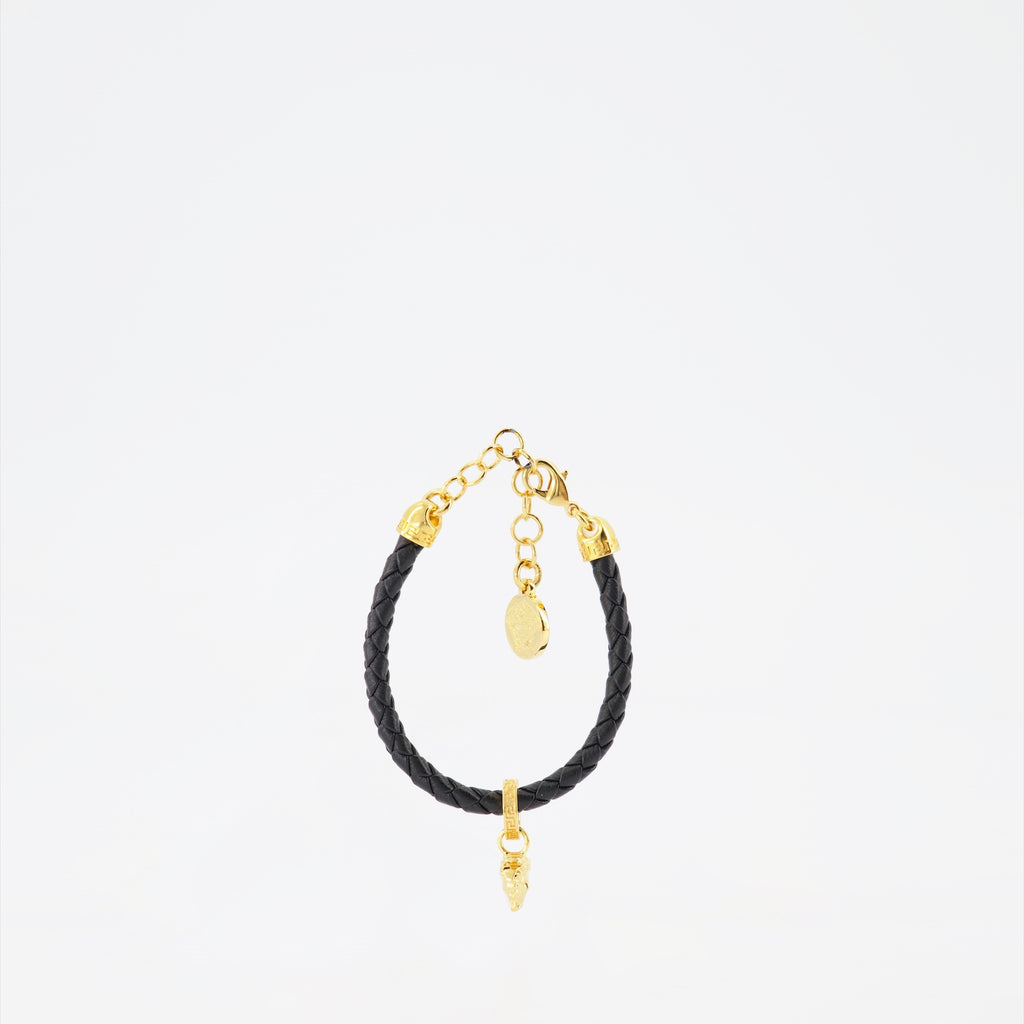 Bijoux Bracelet tressé Medusa Versace Noir Femme