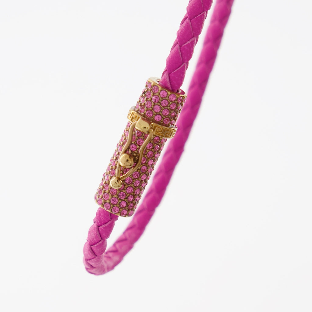 Joyería Bracelet tressé Medusa Versace Rosa Femme