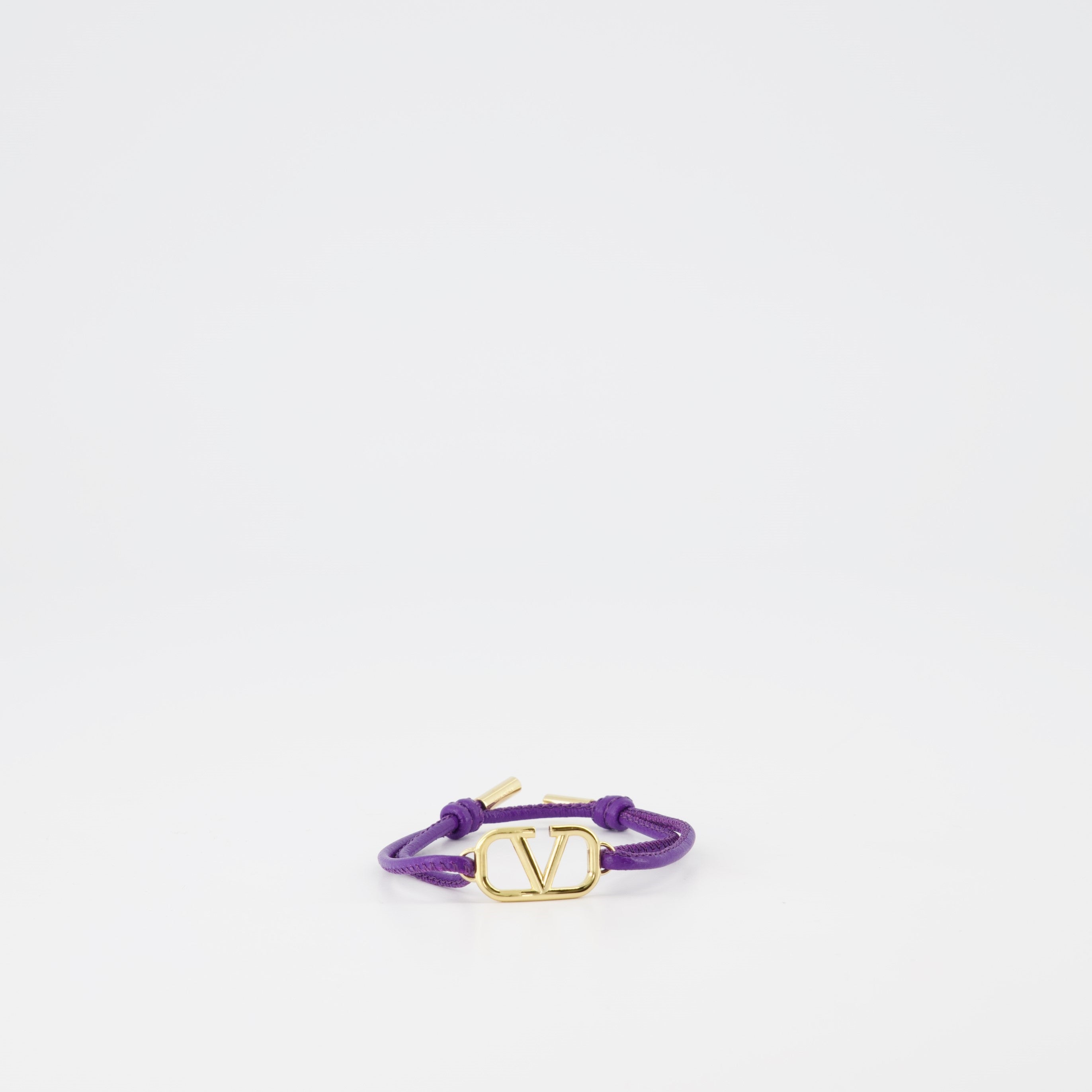 Bracelet VLogo en cordon violet