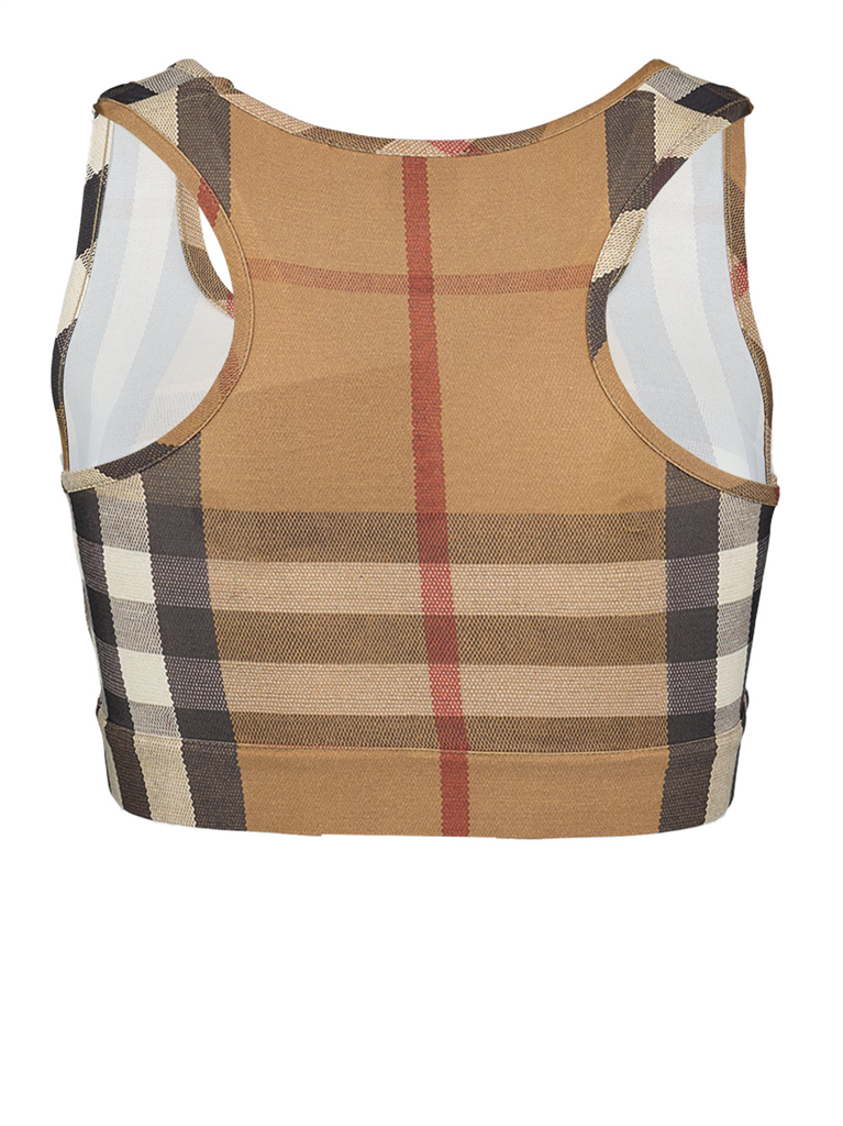 Tops Brassière à carreaux Burberry Marrón Femme