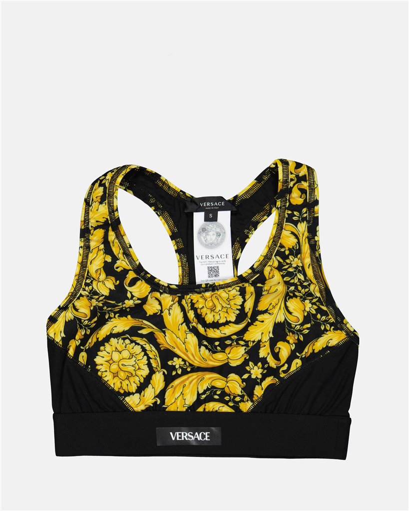 Tops Brassière Barocco Versace Jaune Femme