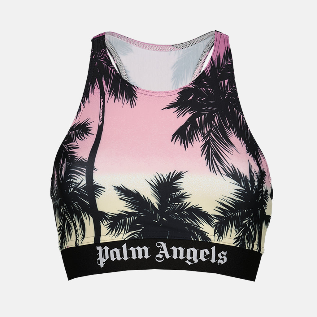 Tops Brassière Pink Sunset Palm Angels Violet Femme