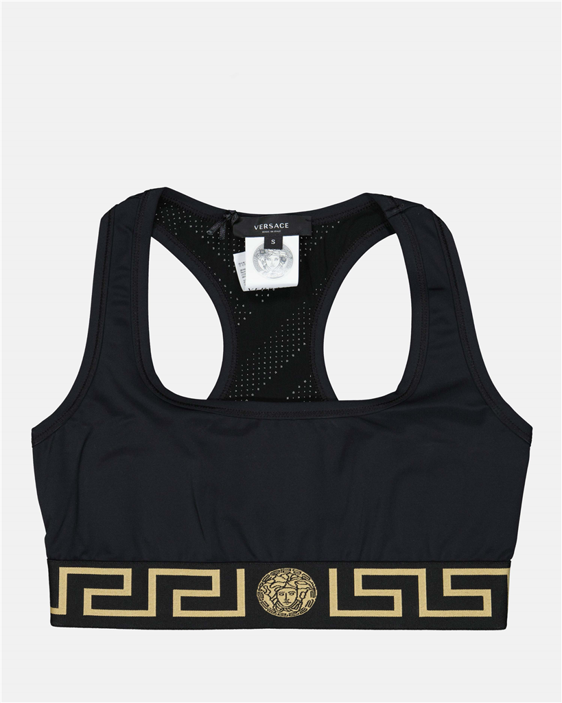 Tops Brassière Medusa Greca Versace Noir Femme
