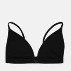 Tops Brassière à logo triangle Prada Noir Femme