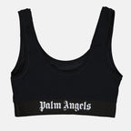 Tops Brassière à logo Palm Angels Negro Femme