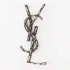 Bijoux Broche Opyum YSL Argent Saint Laurent Argenté Unisexe