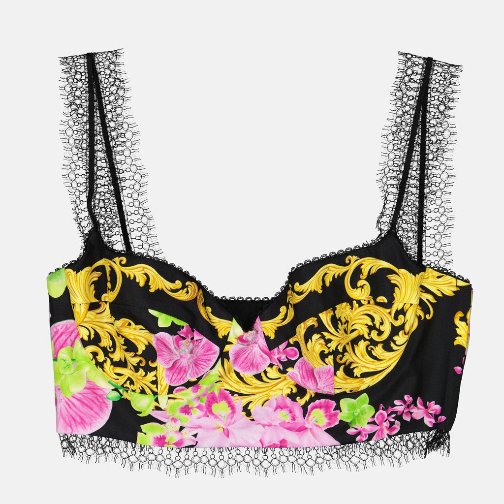 Tops Bustier Medusa Orchid Versace Noir Femme