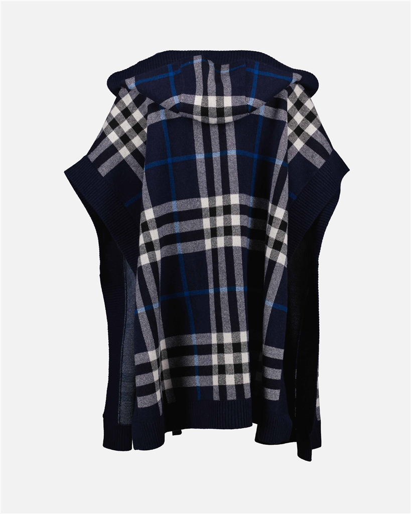 Vestes Cape à carreaux Burberry Bleu Femme