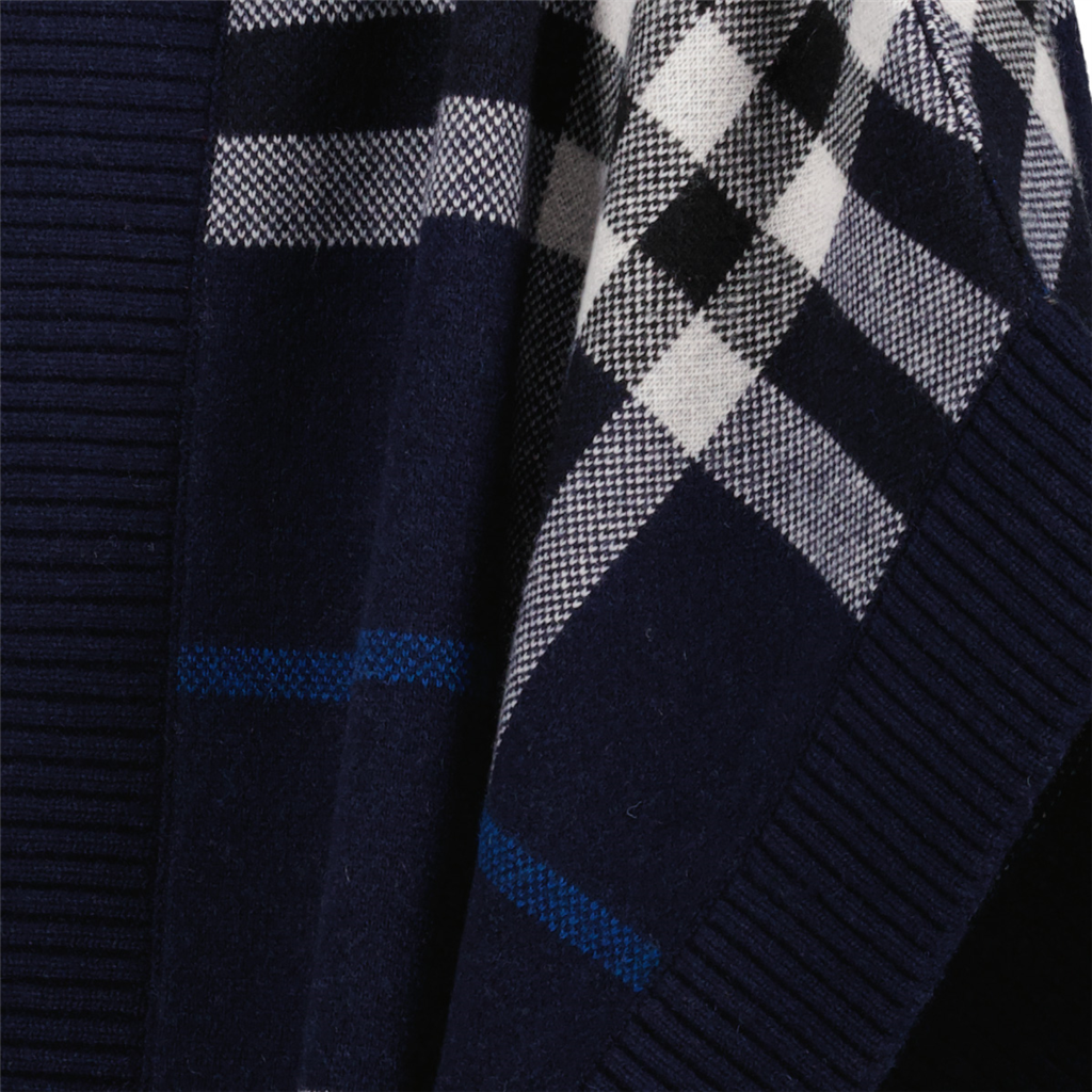 Vestes Cape à carreaux Burberry Bleu Femme