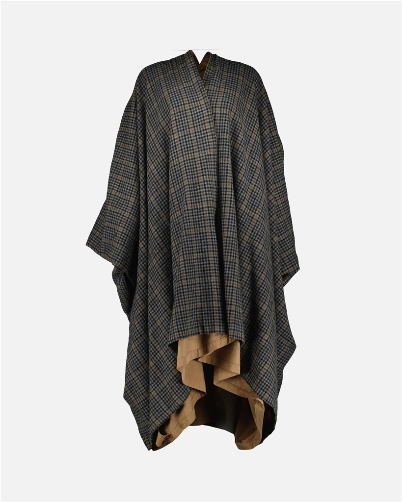 Vestes Cape à carreaux Maison Margiela Gris Femme