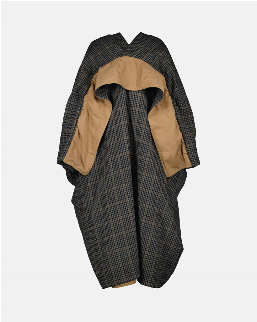 Vestes Cape à carreaux Maison Margiela Gris Femme