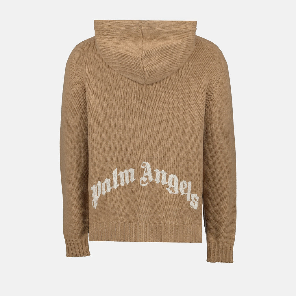 Maille Cardigan zippé Palm Angels Beige Homme