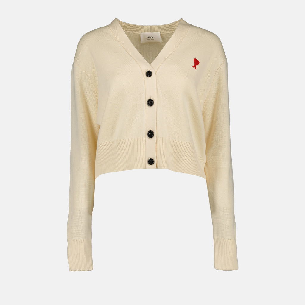 Maille Cardigan Ami de coeur Ami PARIS Beige Femme