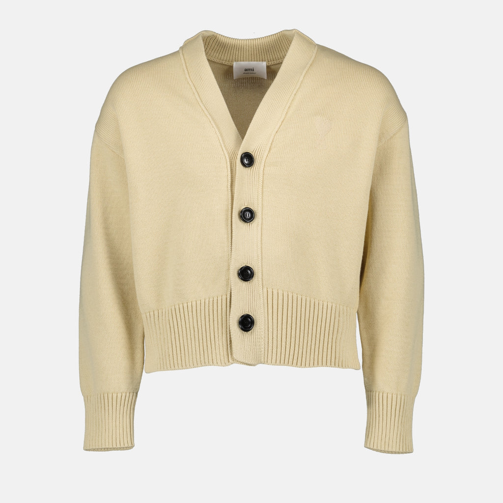 Maille Cardigan Ami de Coeur Ami PARIS Beige Unisexe