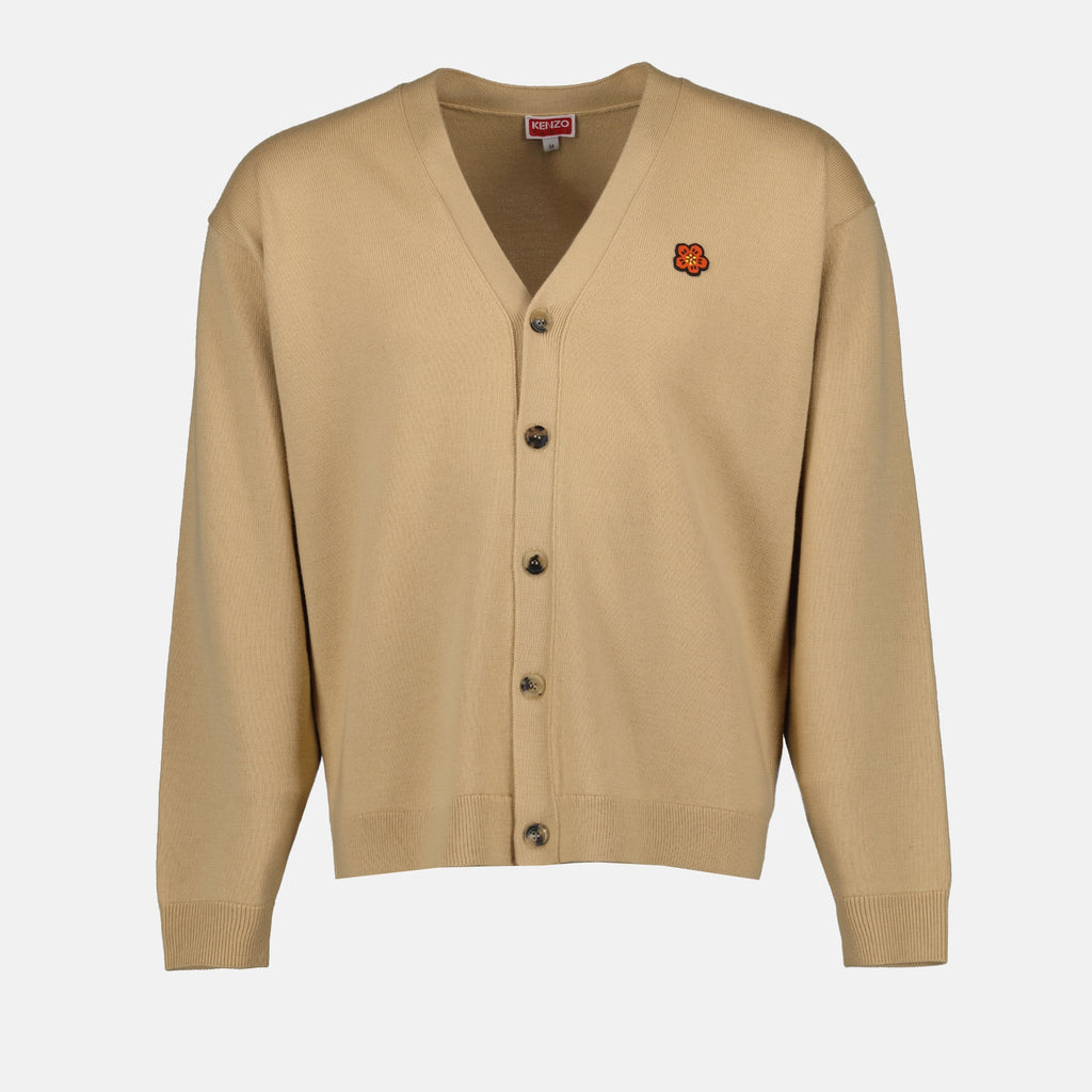 Maille Cardigan Boke Flower Kenzo Beige Homme