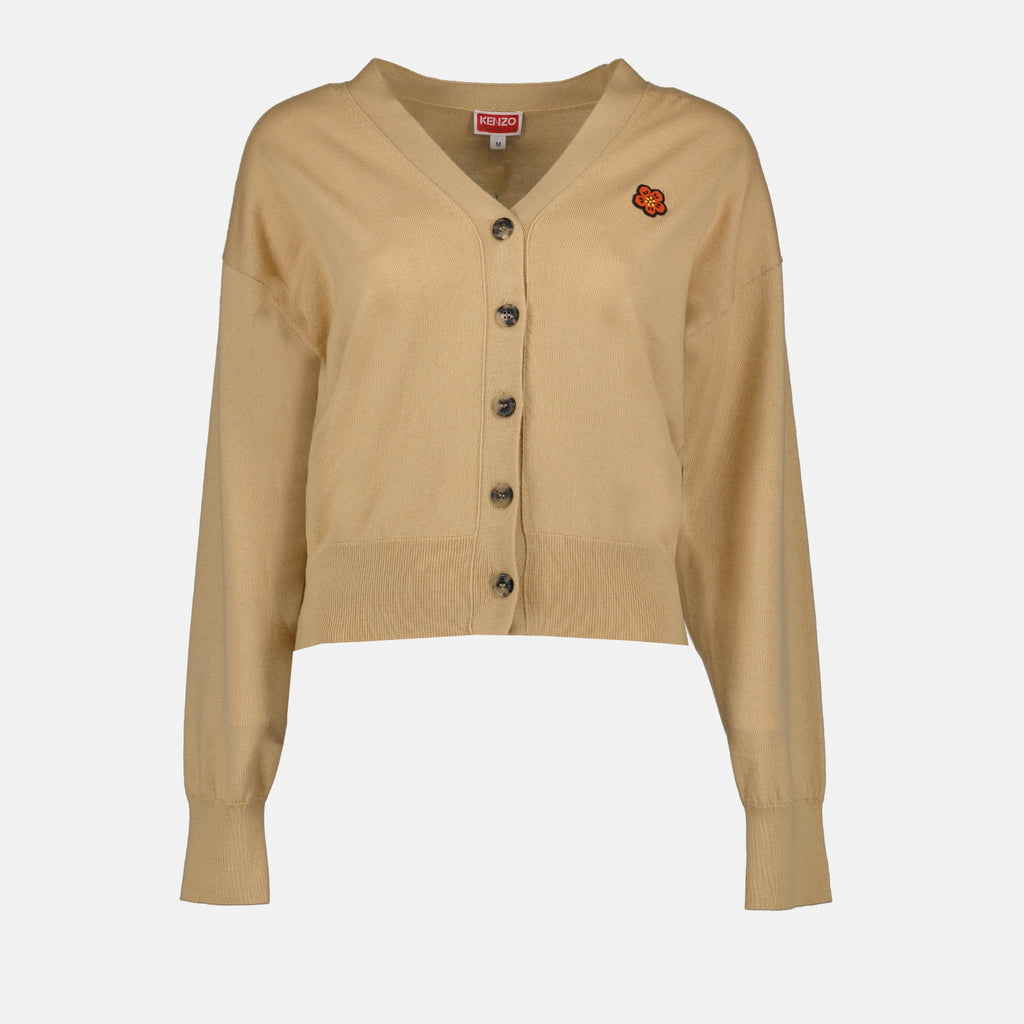 Maille Cardigan Boke Flower Kenzo Beige Femme