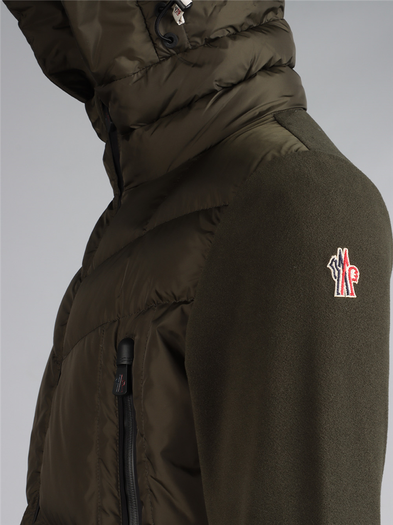 Vestes Cardigan bi-matière Moncler Grenoble Vert Homme