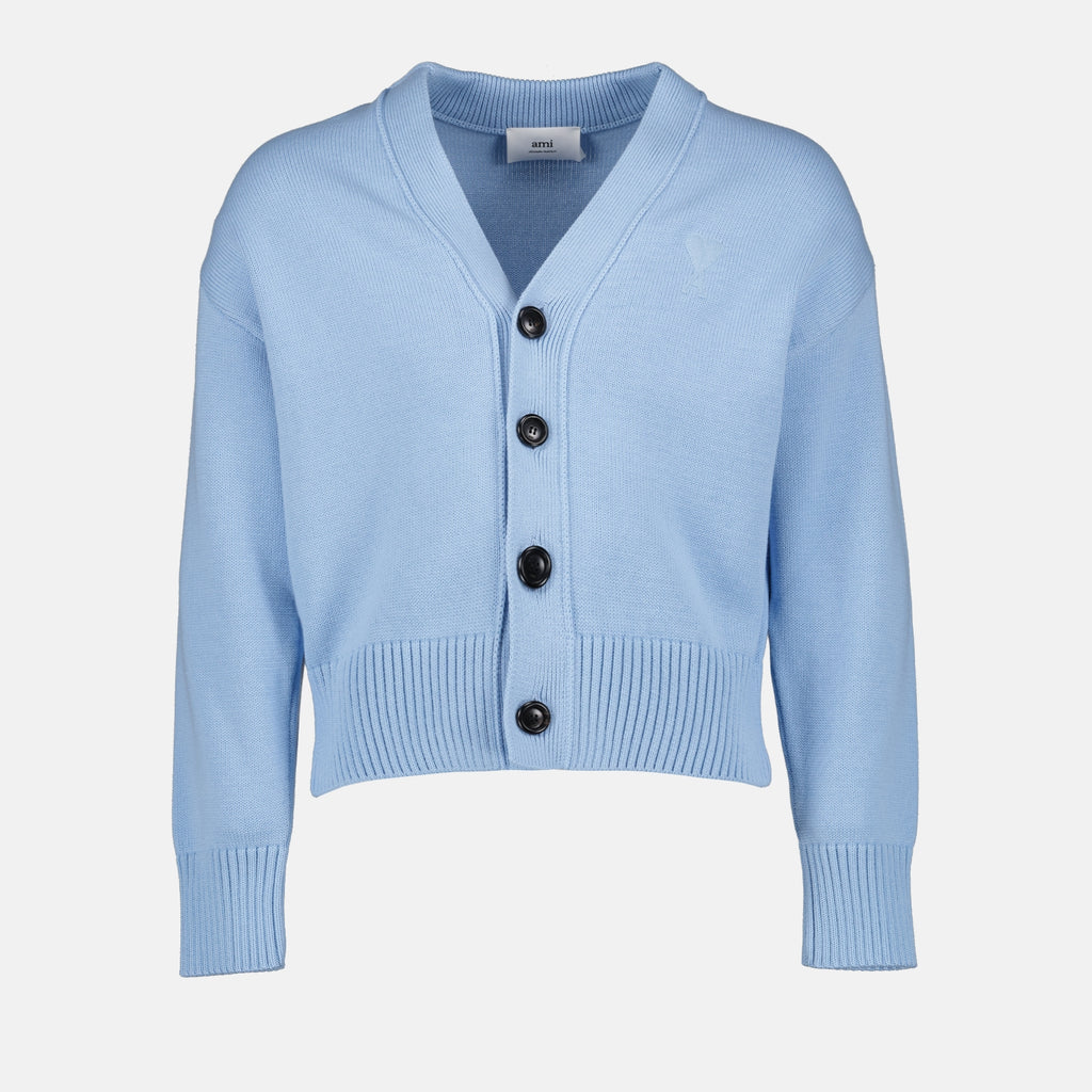 Maille Cardigan Ami de Coeur Ami PARIS Bleu Unisexe