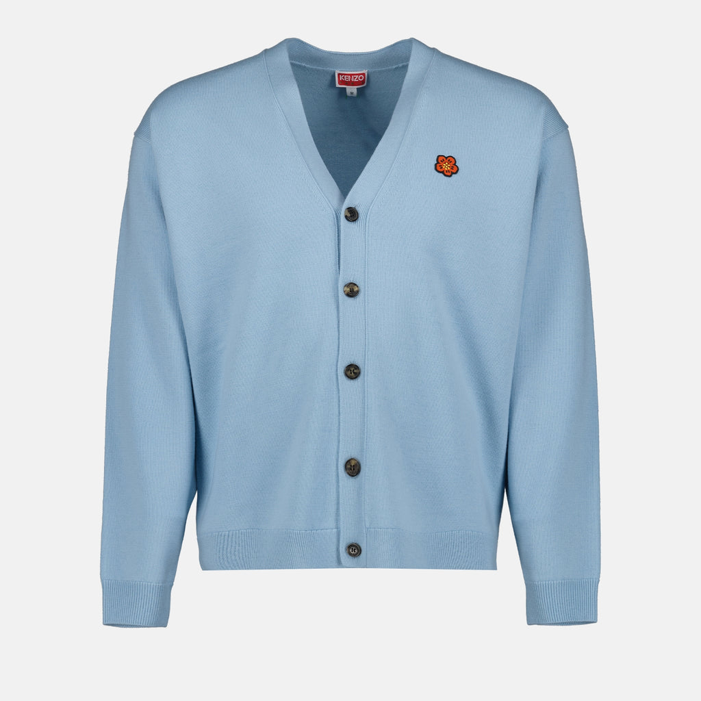 Maille Cardigan Boke Flower Kenzo Bleu Homme