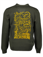 Maille Cardigan Illustration de Blake Alexander McQueen Vert Homme