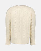 Maille Cardigan côtelé Ami PARIS Beige Unisexe