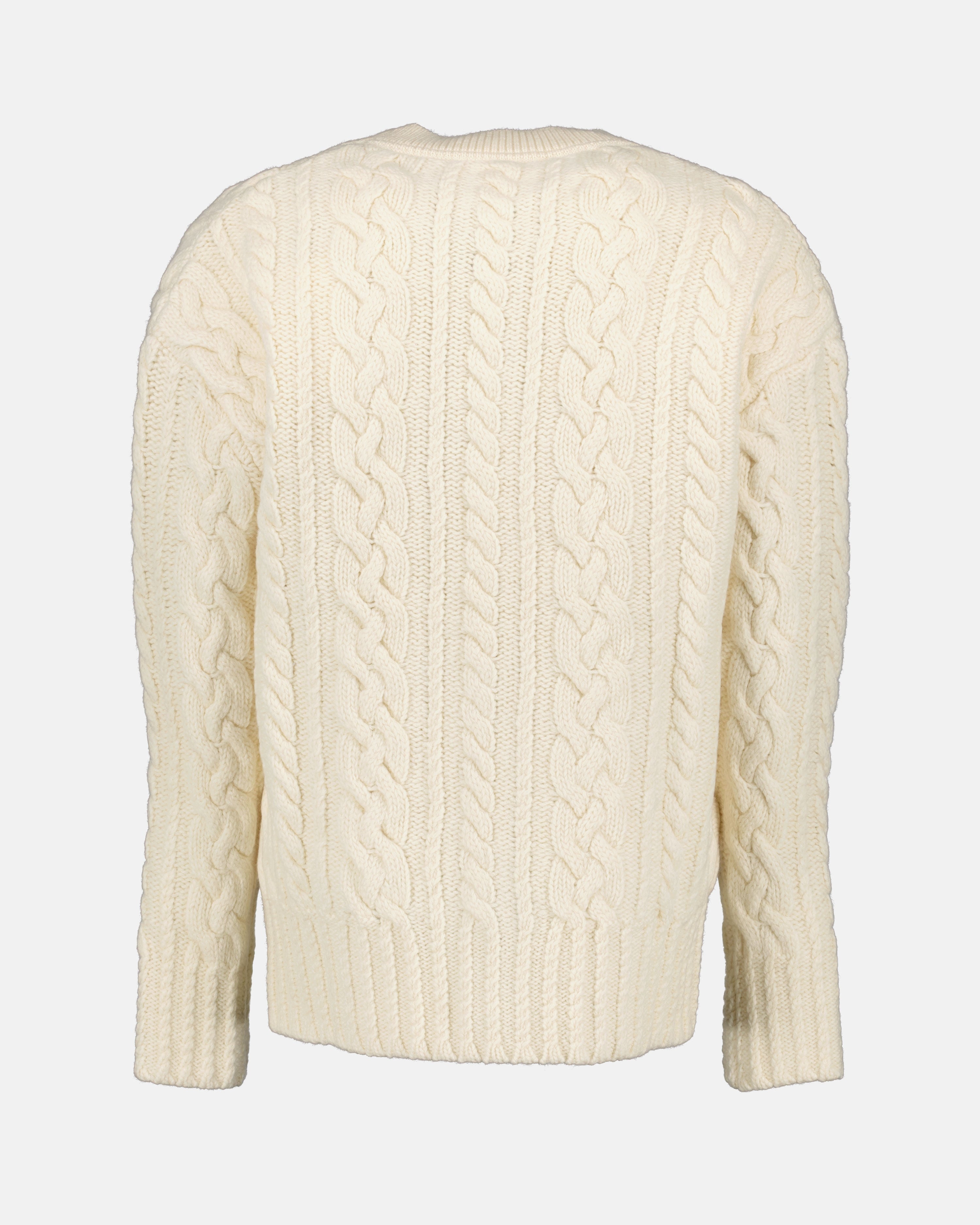 Maille Cardigan côtelé Ami PARIS Beige Unisexe