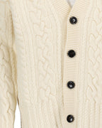 Maille Cardigan côtelé Ami PARIS Beige Unisexe