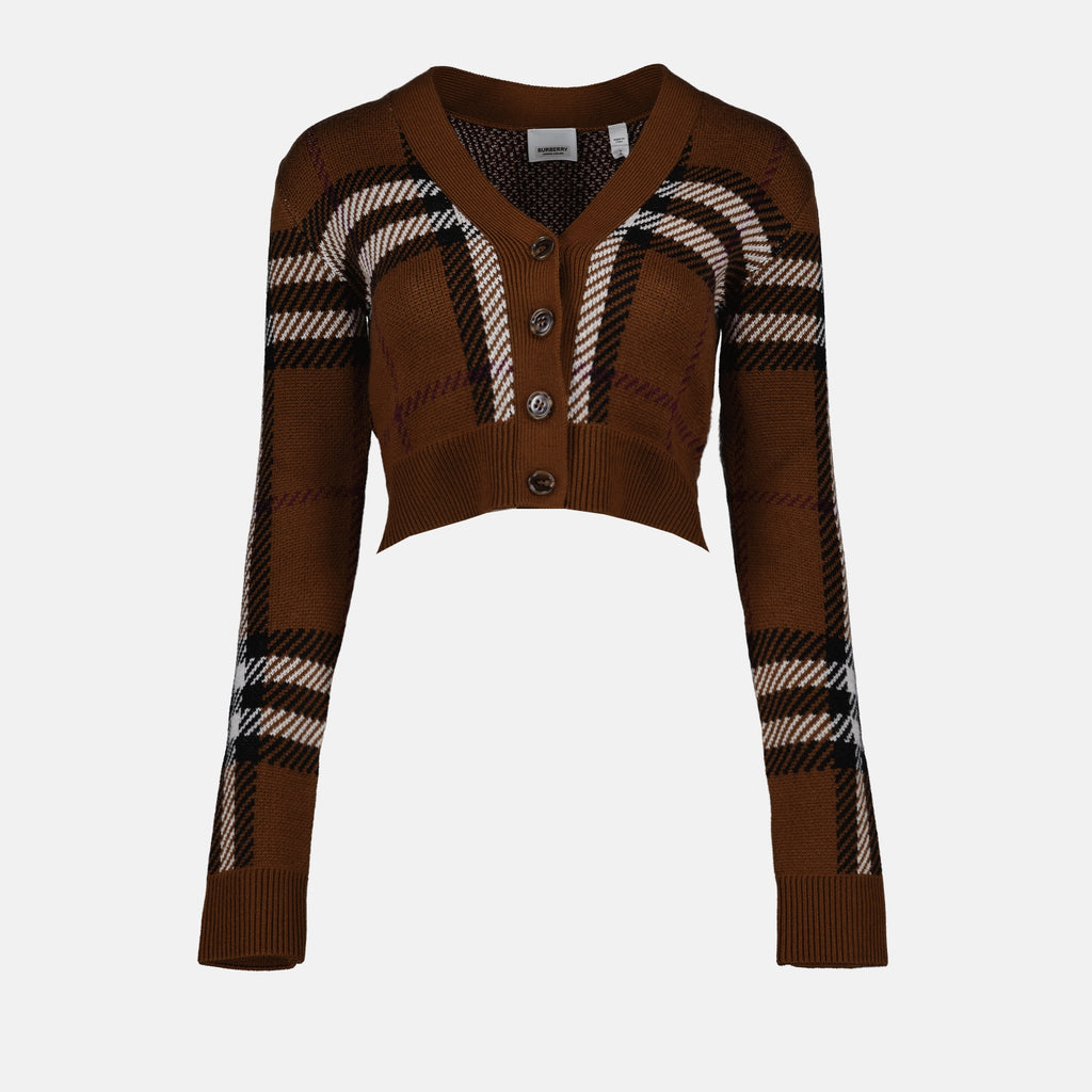 Maille Cardigan court Keelan Burberry Marron Femme