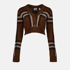 Maille Cardigan court Keelan Burberry Marron Femme