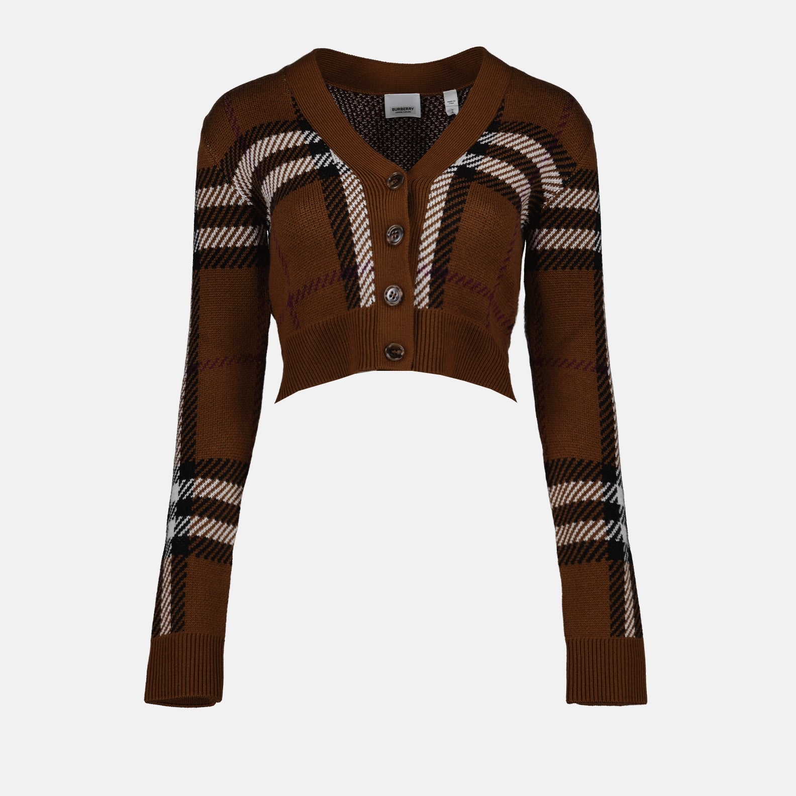 Maille Cardigan court Keelan Burberry Marron Femme
