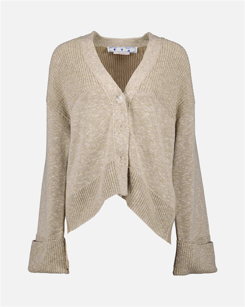 Vestes Cardigan Diag Off-White Beige Femme