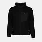 Pantalons Cardigan en coton Prada Noir Homme